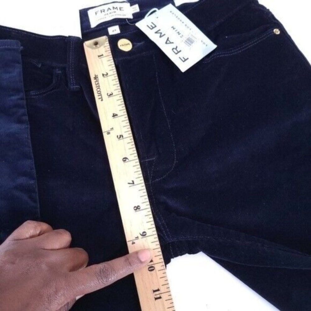 FRAME Le High Rise Blue Skinny Corduroy Jeans Pants Size 27 NWT - Picture 5 of 11